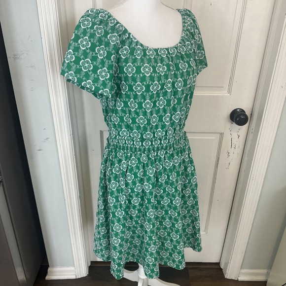 Boden Size 8 Green Embroidered Bohemian Scoop Neck Dress - Picture 4 of 12